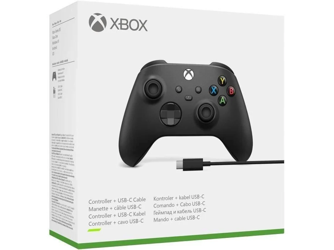 Comando sem fio + Cabo MICROSOFT Ms Xbox