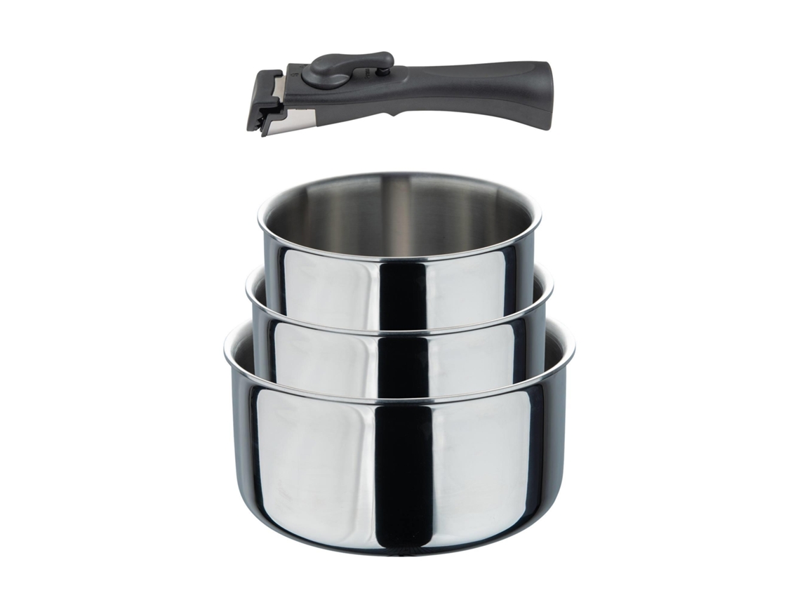 Conjunto De Panelas Bergner Click&cook Para Indução