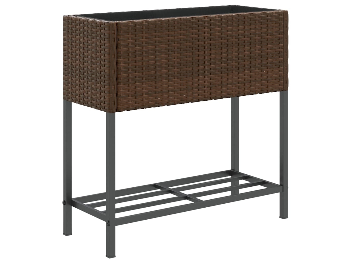 Garden Planter, Garden Planters Vidaxl Marrom Rattan / Vime (70 X 28 X 70 Cm)