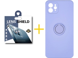 Capa + 1 Película de Câmara para iPhone 12 Pro SKYHE Roxo Lilás