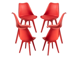 Pack 6 Cadeiras Synk Suprym - Vermelho