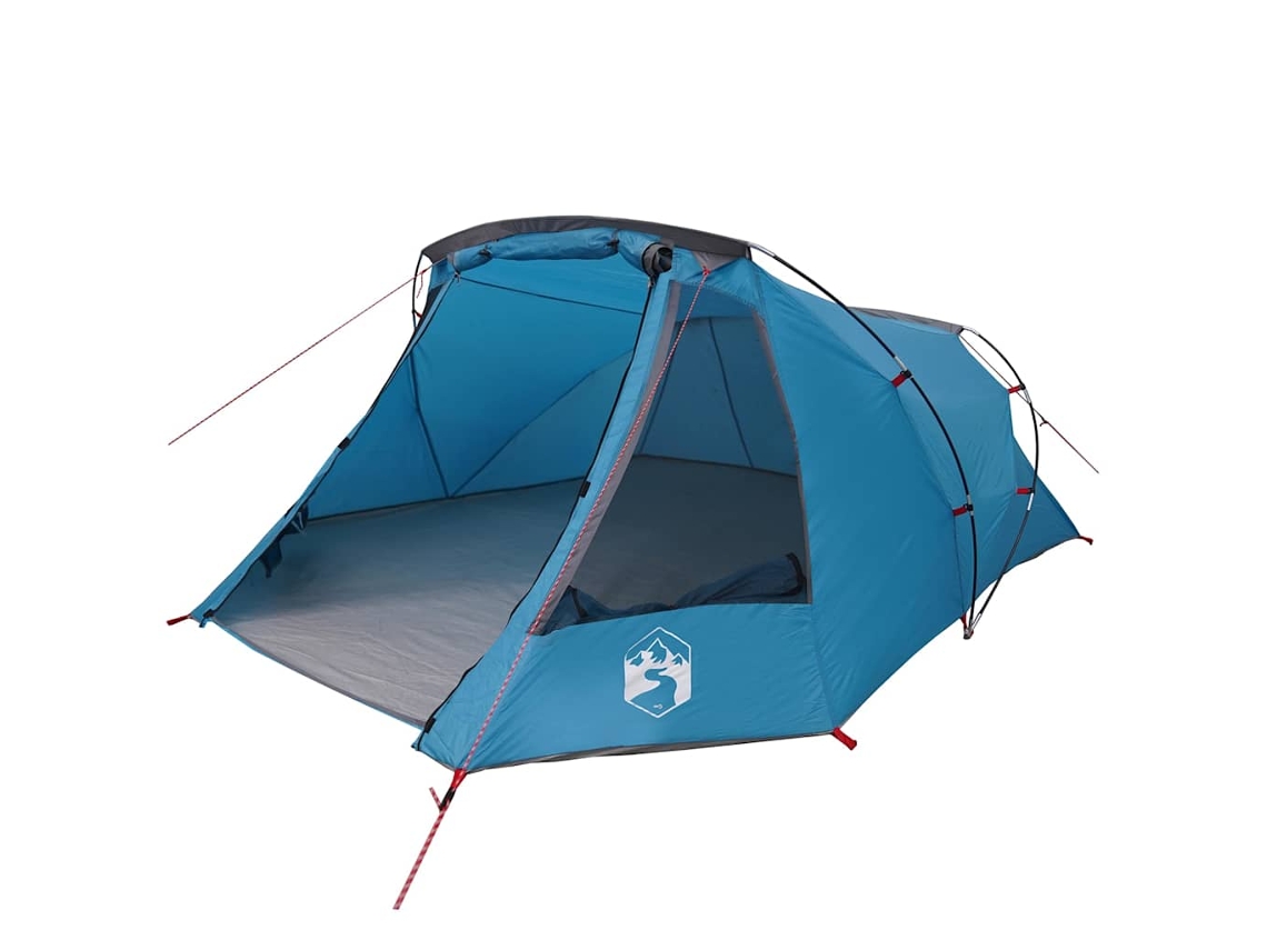 Conjunto 1 Barraca De Túnel Para Caminhada Vidaxl Azul Tafetá (328 X 228 X 115 Cm)