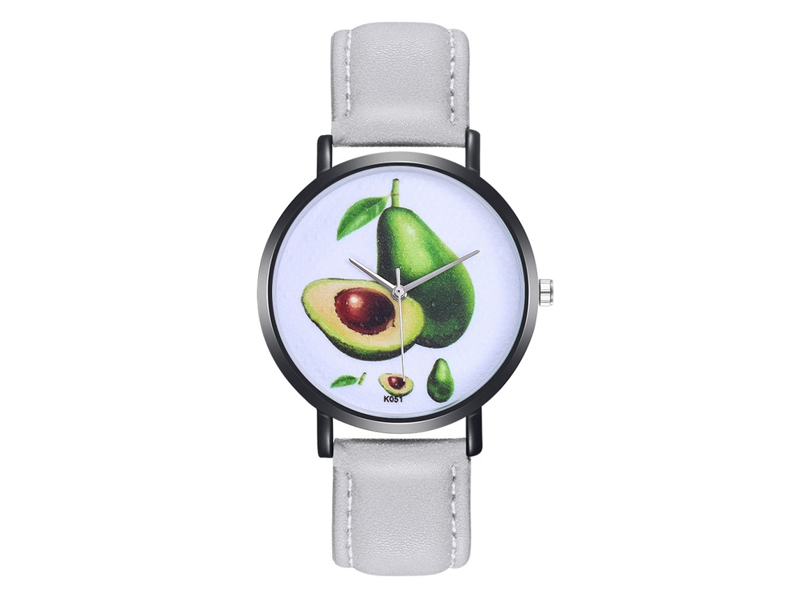 Relógio Feminino de Pulso Analógico com Pulseira de Couro Pu Estilo Moderno Cinza