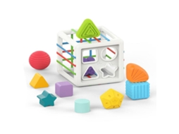 Primerox brinquedo de Classificação de Formas para Bebê com Elásticos Brinquedo Sensorial de Aprendizado para Meninas e Meninos