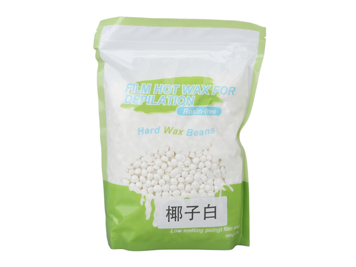 2026 perlas de Cera Dura 17.6oz Textura Mate Alta Viscosidad Cera Baja Temperatura para Depilación Mujer Hombre Coco Blanco