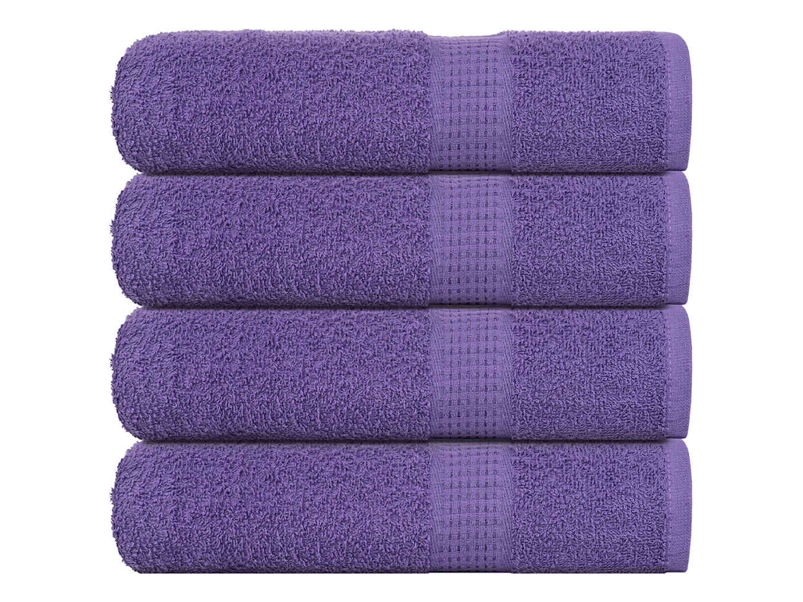 Vidaxl Toalhas De Banho Frogn 4 Pcs 70x140 Cm 360 G/m² Roxo