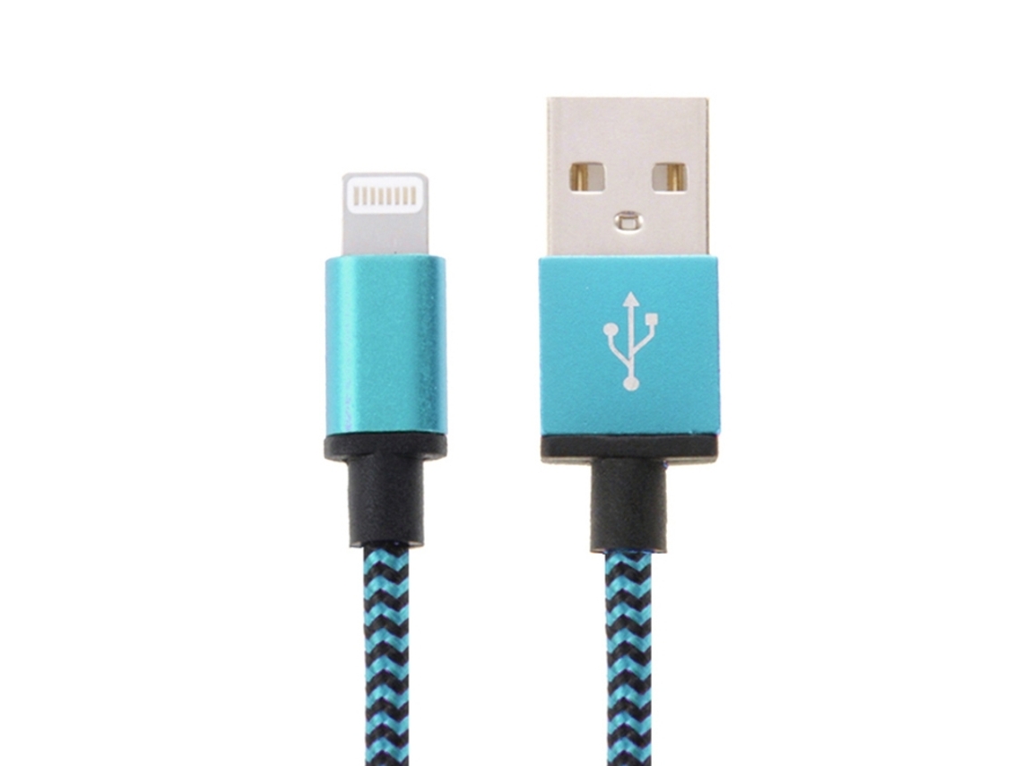 Cabo de Dados de Sincronização Usb 2m estilo tecido 8 Pinos azul XIAOMOYU