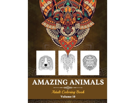 Livro Amazing Animals Grown-ups Coloring Book Stress Relieving Designs Animals For Grown-ups De Pa Publishing (inglês)