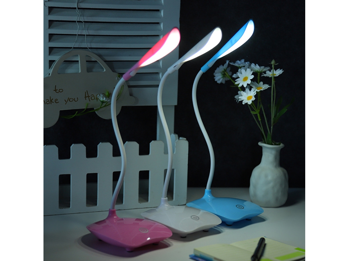 Lâmpada de Mesa Led Recarregável com Mangueira Flexível 360° Controle Touch Luz Suave Proteção Ocular | S/MARCA