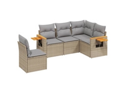 Garden Sofa Set, Garden Sofa Sets Vidaxl Bege Rattan / Vime (n/a)