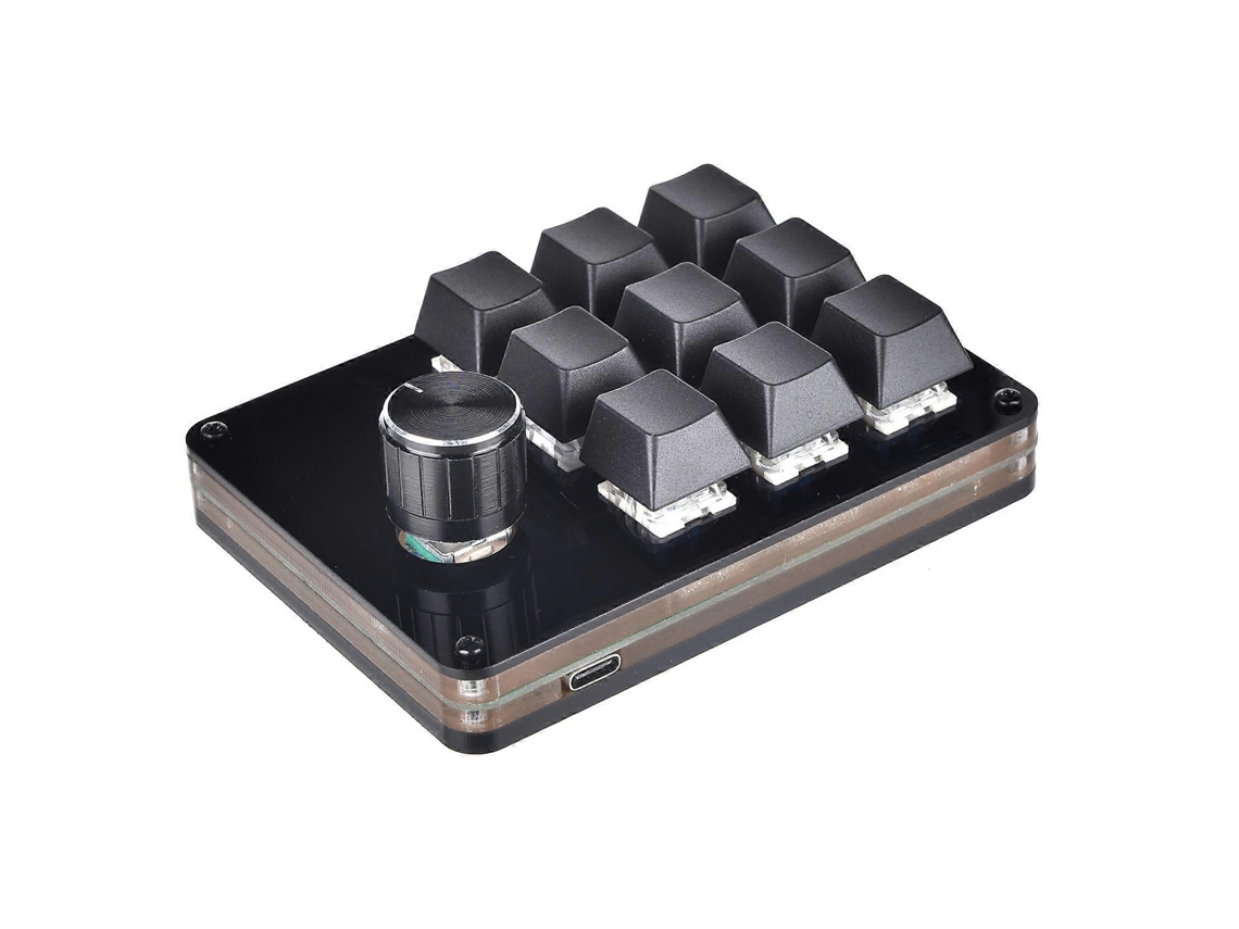 Teclado Mecânico Usb Multifuncional Programável De 9 Teclas, Teclado Mecânico Macro De Uma Mão Com Botão Everley891