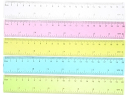Conjunto de 5 réguas de plástico coloridas Gadpiparty de 20 cm para desenho, laptops e fáceis de usar, ideais para mesas.