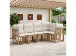 Vidaxl Conjunto De Sofás Para Exterior Natural Poliéster
