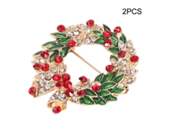 Laxiscreed Pino De Peito Com Strass Redondo Para Elegância Natalícia E Presente Especial