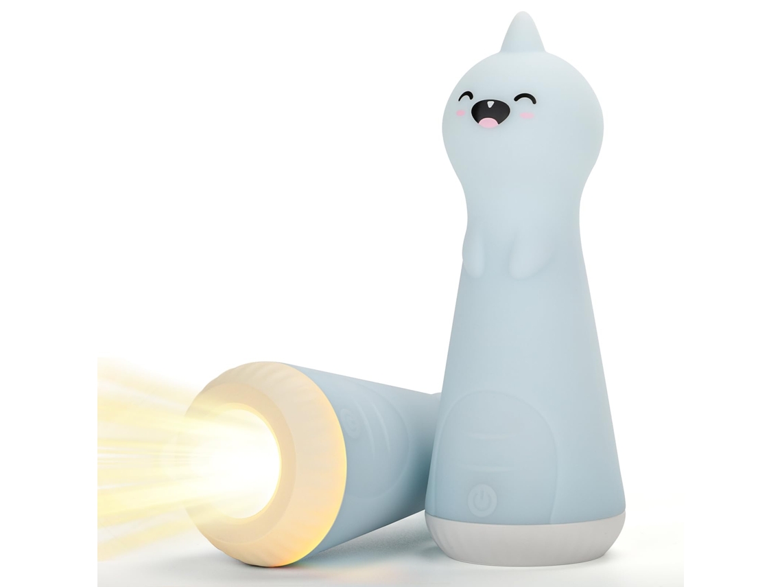 Luz Noturna 2em1, Recarregável, Regulável, para Crianças, Portátil, Azul HALINUIA