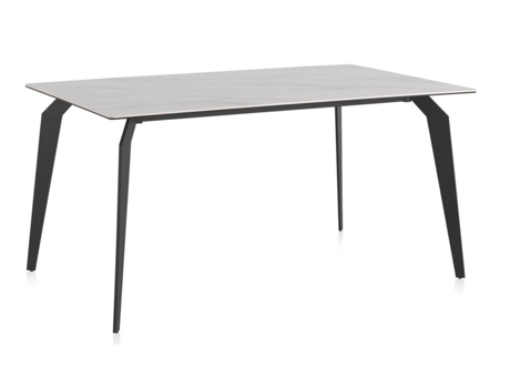 Mesa de Refeição (150 x 90 x 76 - Cerâmica - Branco)