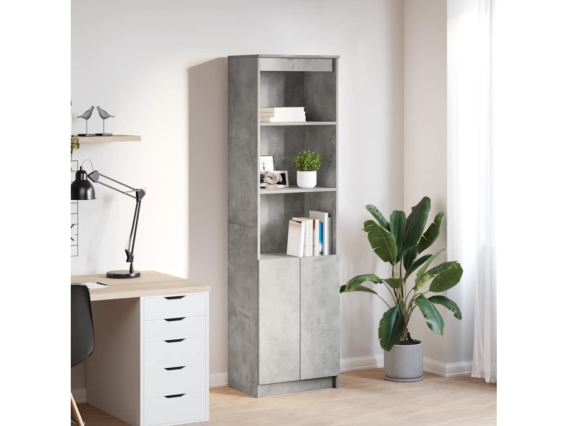 Armario alto 50x35x180 cm Derivados de madera Gris Cemento