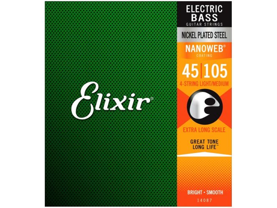 Elixir 14087 Nanoweb Xl Extra Longscale Medium
