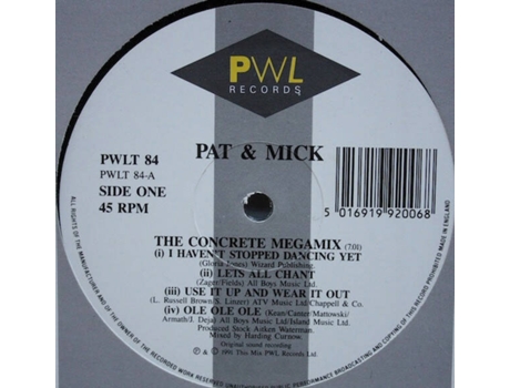 Vinil The Concrete Megamix Pwl Records