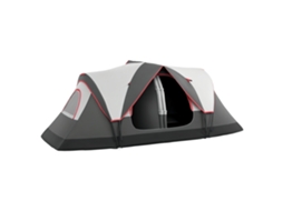 Barraca de camping para 6-8 pessoas, leve, ventilada, com mosquiteiro, bolsa, Poliéster Cinza | S/MARCA