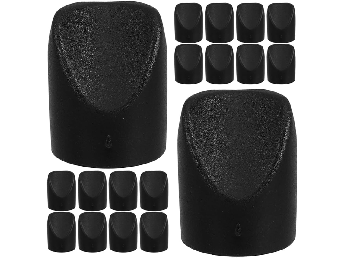 48-tampas De Nylon Pretas 7 8-polegadas Para Pés Cadeiras Dobráveis Metal E Estabilizadores Acolchoados Em Forma V