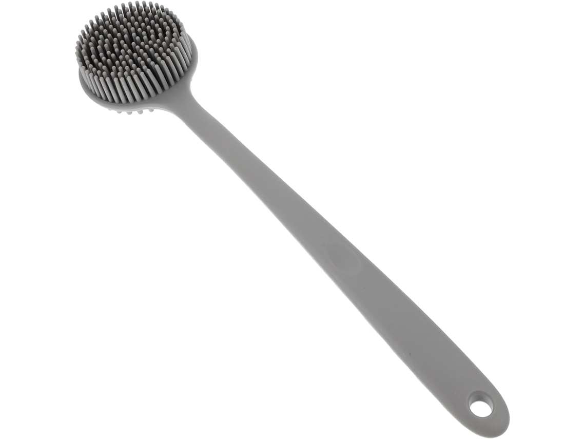 Lurelia Acessório De Duche Com Escova De Silicone Para Banho, Cabo Longo, Com Argola E Massagem Suave, Cuidado Familiar Prático