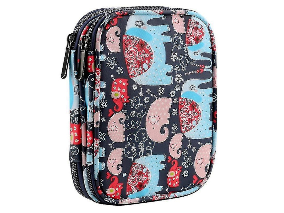 Organizador Ergonômico Para Agulhas De Crochê, Bolsa Guardar Ferramentas Crochê Estampa Floral Aquaforge