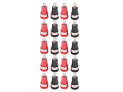 Laxiscreed Soquete Banana 4mm Com Retorno De Segurança Nickelado Vermelho E Preto