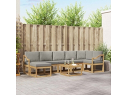 Vidaxl Conjunto De Sofás Para Exterior 8 Pcs Branco E Cinzento-claro