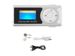 Toqueira Portátil Mp3 Lanterna Mini Clip Lcd Tela Pequena Reprodutor De Música Esportivo Prata