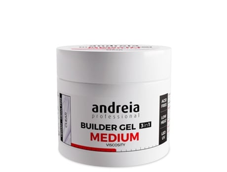 Andreia Gel De Construção De Unhas Média Viscosidade Transparente 200g Andreia Professional