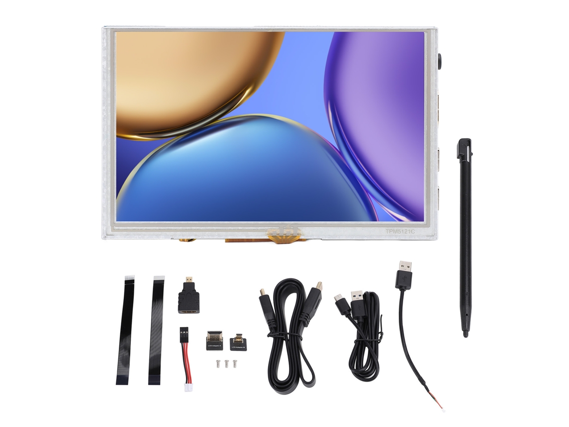 Tela Lcd Com Toque Resistivo De 5 Polegadas 1024x600 Com Hdmi Para Windows 11 10 8.1 8 7