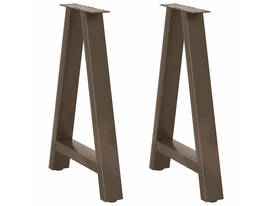 Vidaxl Pés De Mesa De Jantar Em Formato A, 2 Peças, 60x (72-73) Cm, Aço