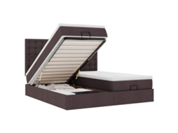 Ottoman Bed, Ottoman Beds Vidaxl Marrom Tecido (200 X 200 Cm)