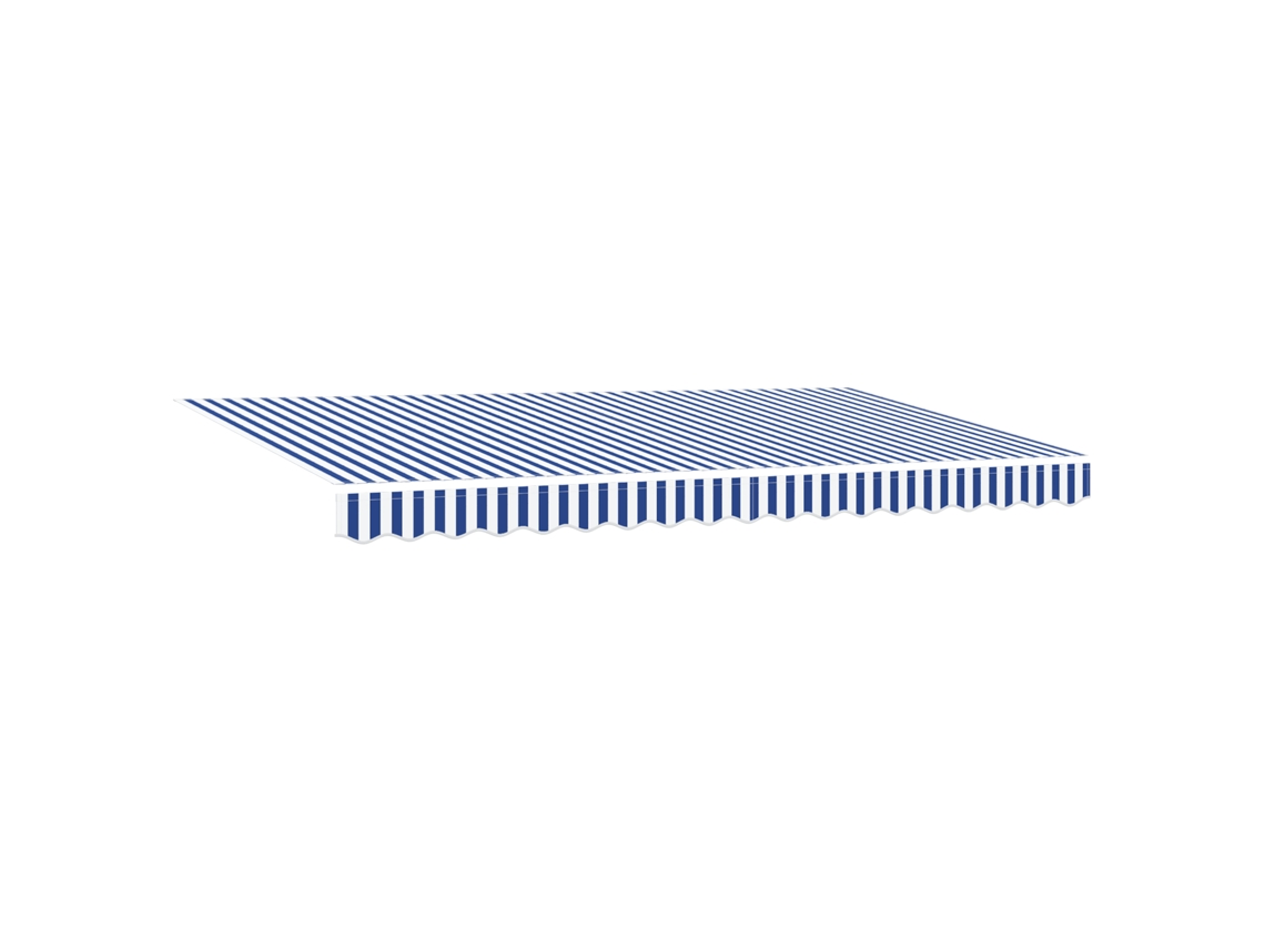 Conjunto 1 Toldo Retrátil Vidaxl Azul Poliéster (350 X 200 Cm)