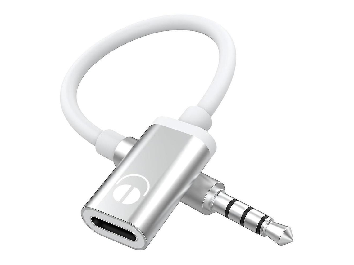 Cabo de Áudio 3,5 Mm Macho para Tipo C Fêmea, Adaptador Analógico Fone Ouvido Compatível com Mp3 Players, Laptops e Tablets. AQUAFORGE