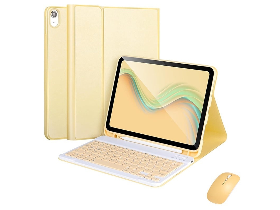 Capa Com Teclado Bluetooth Para Ipad Mini 2 Com Suporte Para Caneta E Rato