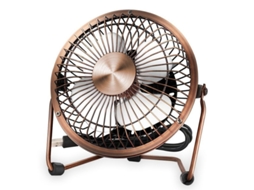 Ventilador de mesa LINJOU 6 polegadas USB silencioso para casa, escritório, marrom