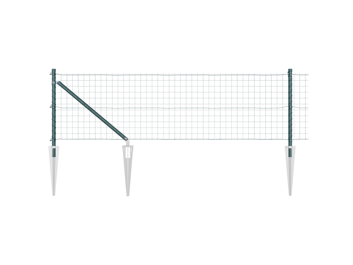 Conjunto 1 Cerca Externa Vidaxl Verde Aço (10 X 0,6 M)