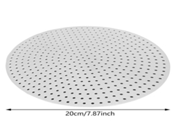 Tapete Silicone Lurelia, Redondo, Antiaderente, Branco, Para Forno E Pastelaria