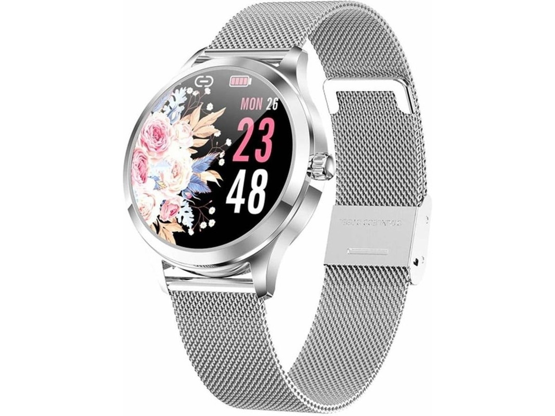 Fashion Ladies Relógios Inteligentes À Prova Dágua Vários Modos Envio De Mensagem Bluetooth Presentes Requintados Para Mulheres Yizhood (prata)