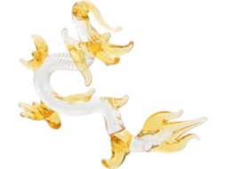 Escultura Dragão Cristal Branco Decorativa Durável Ornamento Delicado Escritório Presente Vindas Boas GOKOCO
