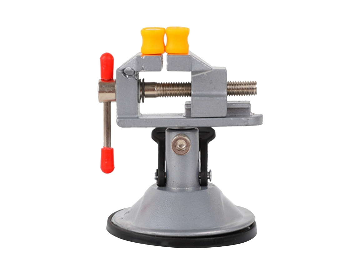 Mini Torno de Sucção Braçadeira de Bancada Universal Mesa Torno Base de Vácuo 360 Graus Giratório para Diy Escultura Artesanato Escultura Prata1
