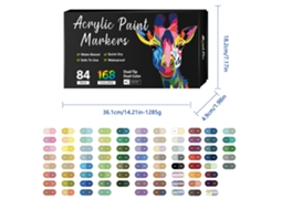 Kit De Canetas De Acrílico Duas Pontas E Duas Cores (84 Unidades 168 Cores)