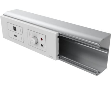 Techconnect Modular AV Faceplate - Belgian 65MM Surround - Frame Which Accommodates Four Modules - Fits to Standard 65MM LE Grand Cable Canal - 210 X 68 X 20 MM - Plastic - White