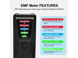 Yuru testador de radiação eletromagnética portátil EMF meter com 5 LEDs indicadores