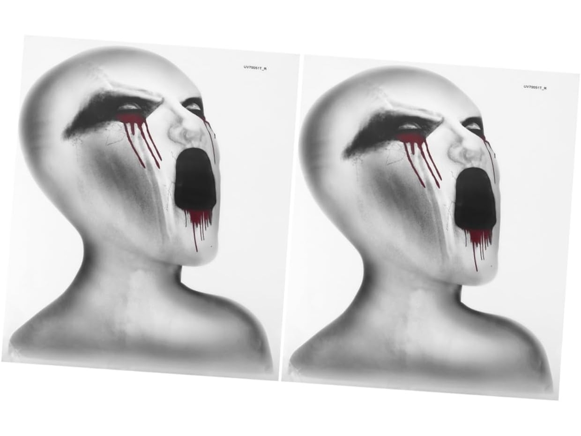 Conjunto De 2 Adesivos De Parede Com Estampa De Alienígenas Para O Halloween, Removíveis E