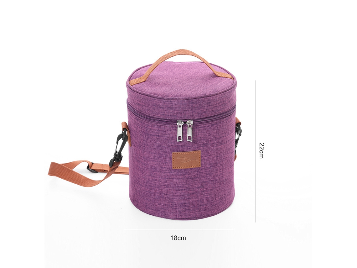 Bolsa térmica de alumínio grosso Aquaforge roxa com grande capacidade para viagens ao ar livre