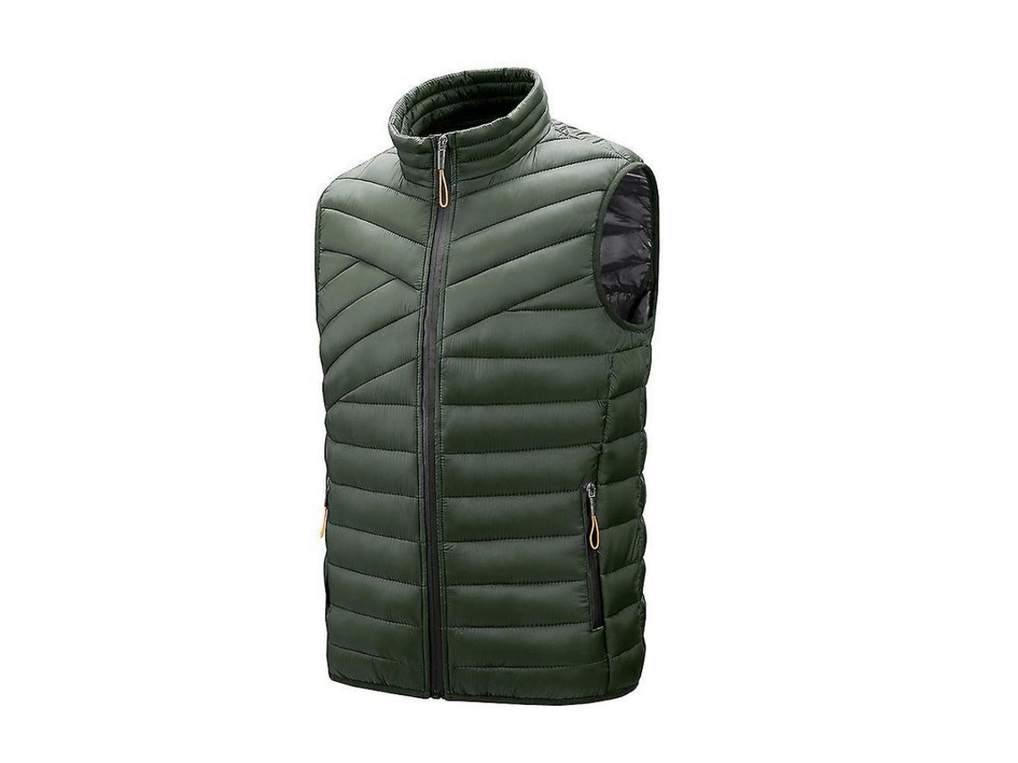 2026 chaleco Sem Mangas de Penas para Homem, Chaleco Aquecedor Leve de Inverno Mhw M Verde
