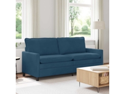 Vidaxl Sofá Azul 196 X 81 X 87,5 Cm Veludo